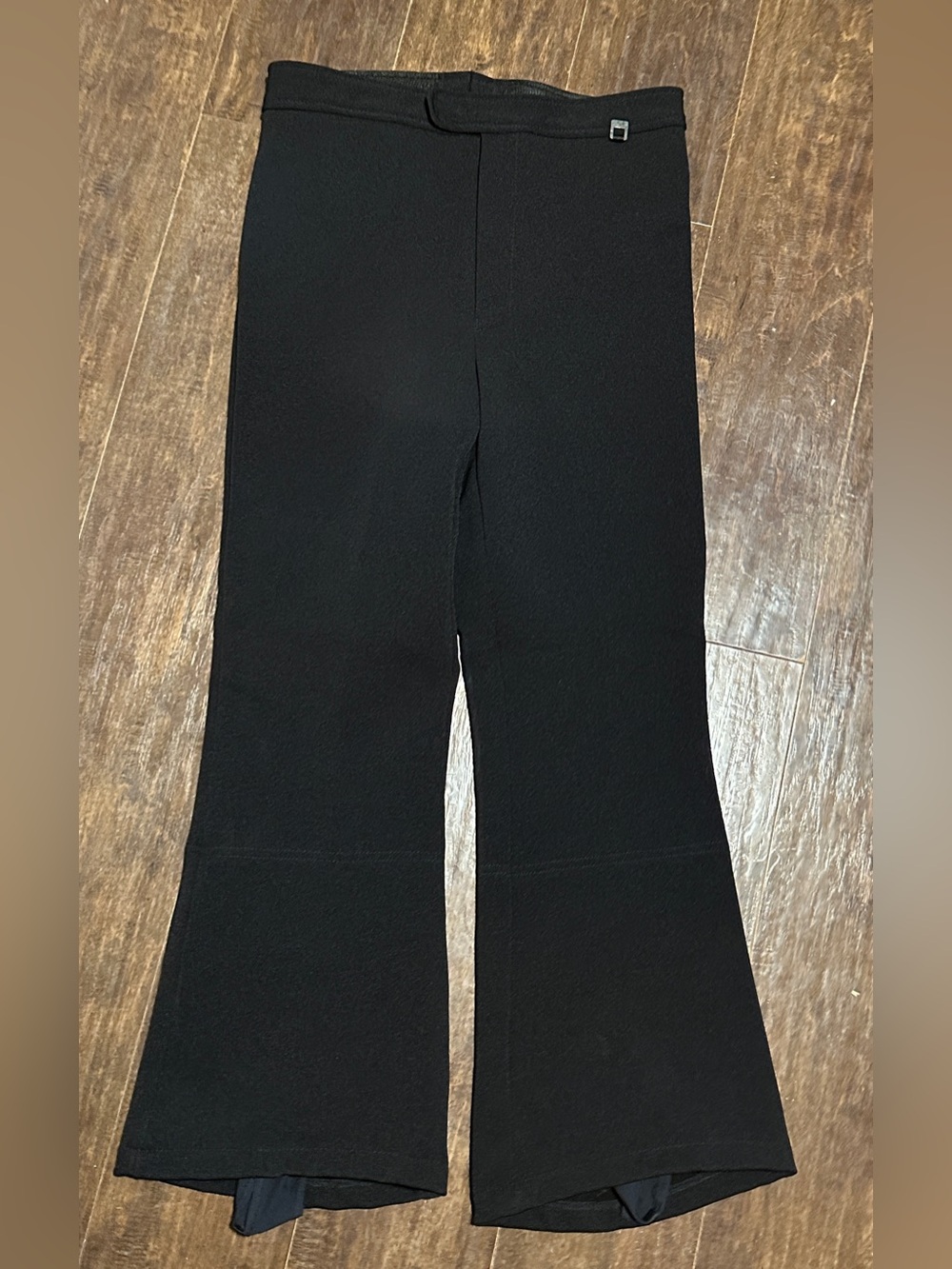 Vintage Roffe Glacier OTB Black Ski Pants Wool Blend Flare Stirrups Women’s 8